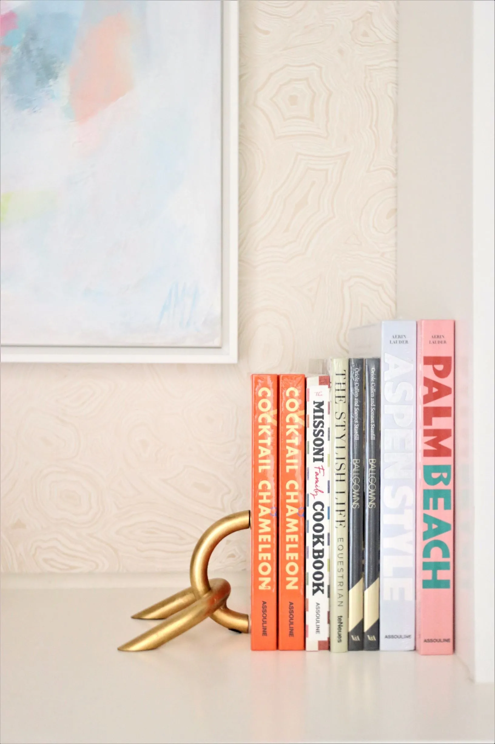 Gold Interlink Bookends