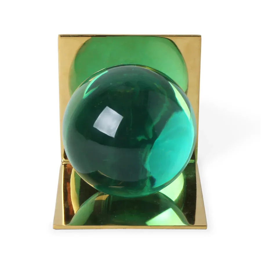 Green Globo Bookends by Jonathan Adler
