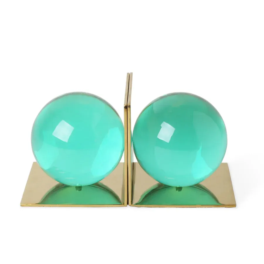 Green Globo Bookends by Jonathan Adler