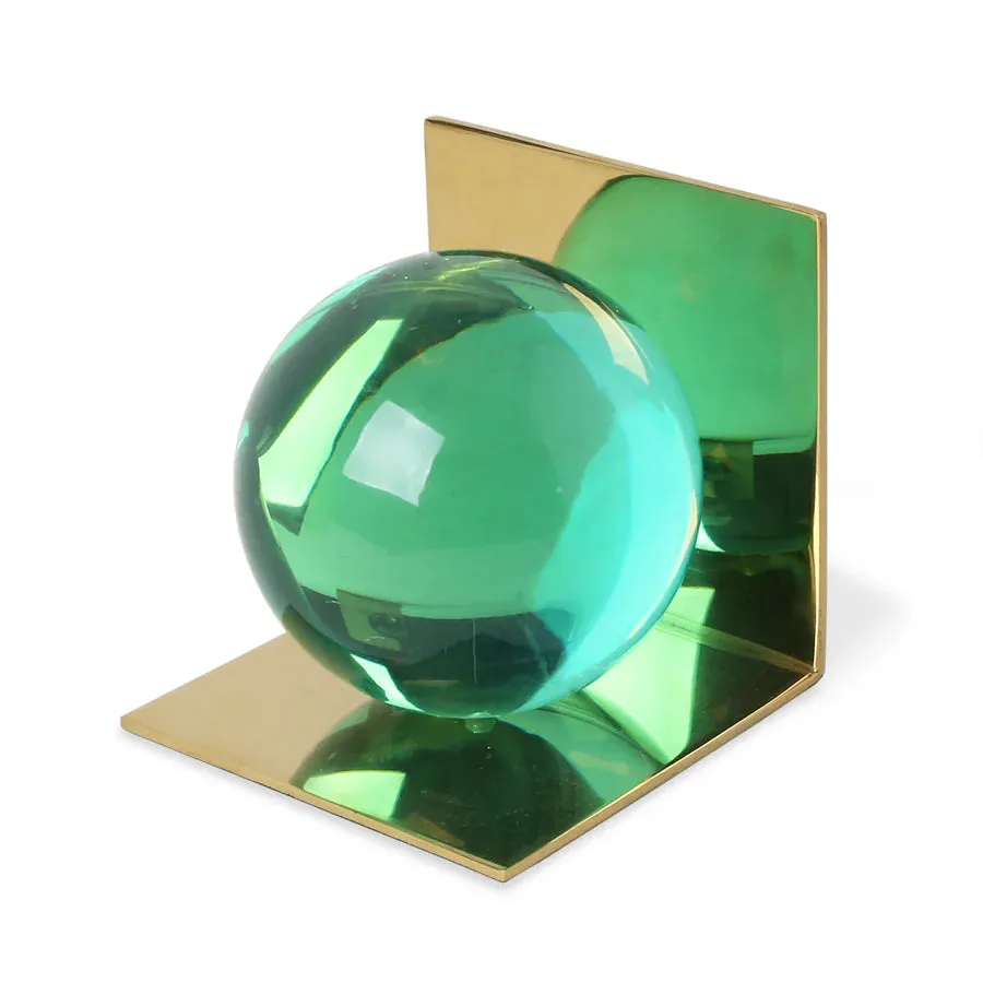 Green Globo Bookends by Jonathan Adler