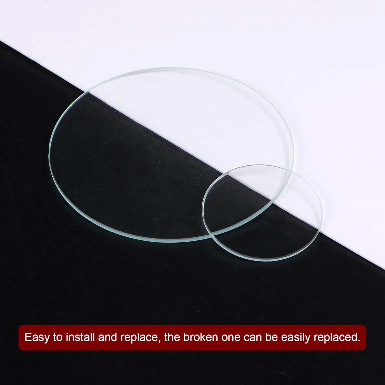 HARFINGTON Watch Glass Crystal Lens Double Dome Round Clear Watch Glass Replacement Parts for Watchmaker Watch Glass Lens Replace