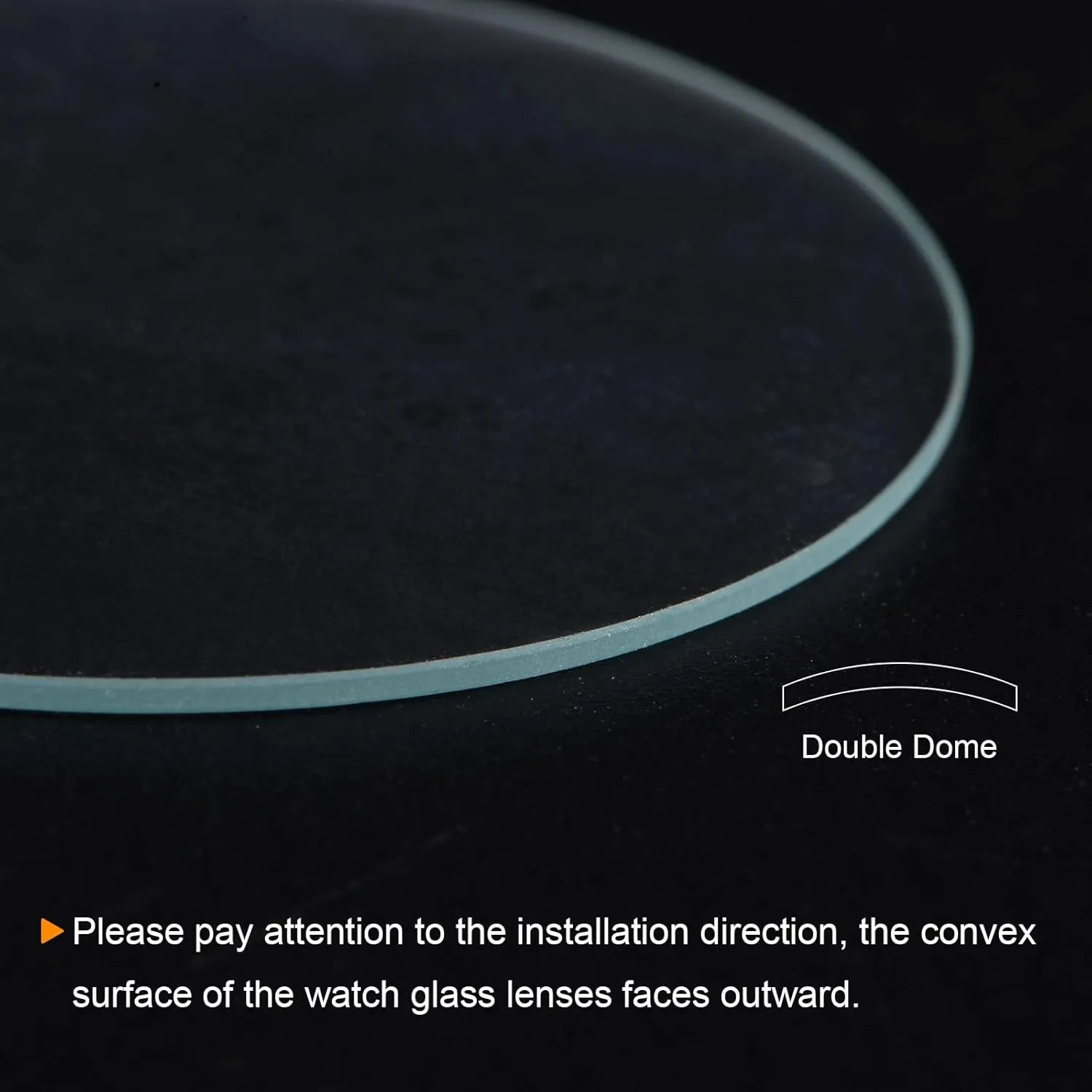 HARFINGTON Watch Glass Crystal Lens Double Dome Round Clear Watch Glass Replacement Parts for Watchmaker Watch Glass Lens Replace