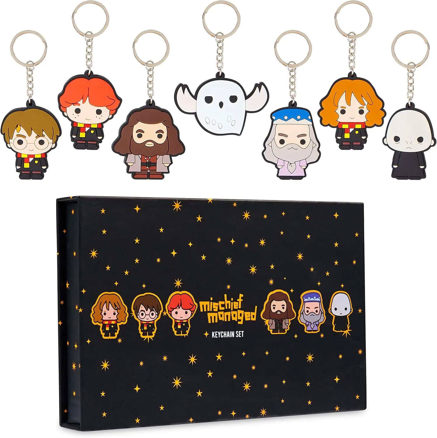 Harry Potter Keyrings for Kids Mini Figures 5 or 7 Keychain Characters Harry Ron Hermione Kids Collectables Kids Gifts