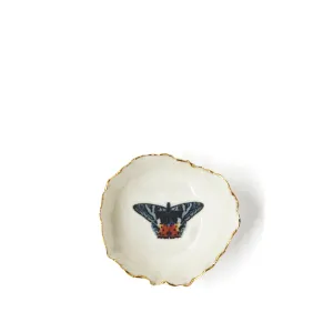 HB Jagged Bowl with Coloured Butterfly, 7cm
