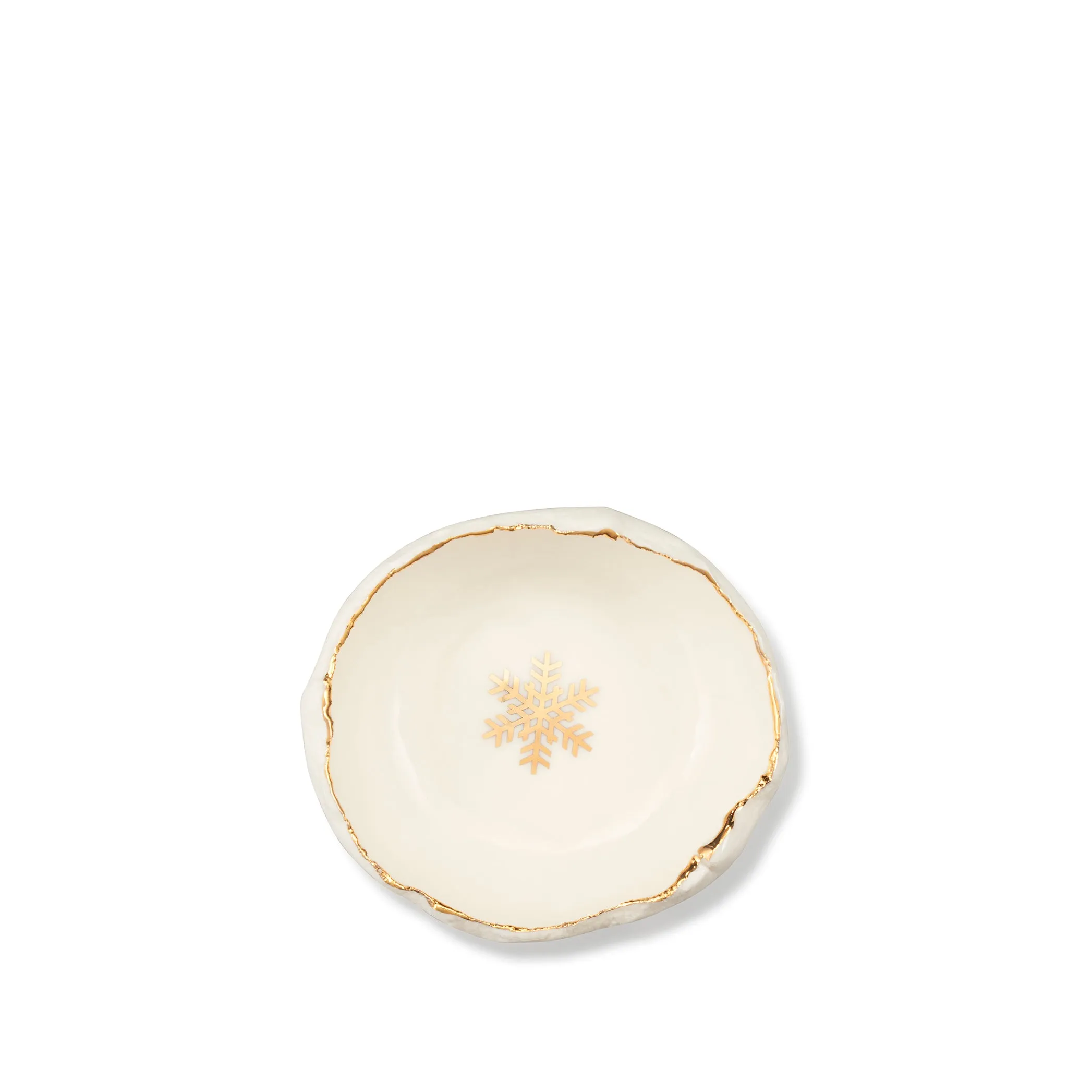 HB Jagged Bowl with Gold Snowflake, 7cm