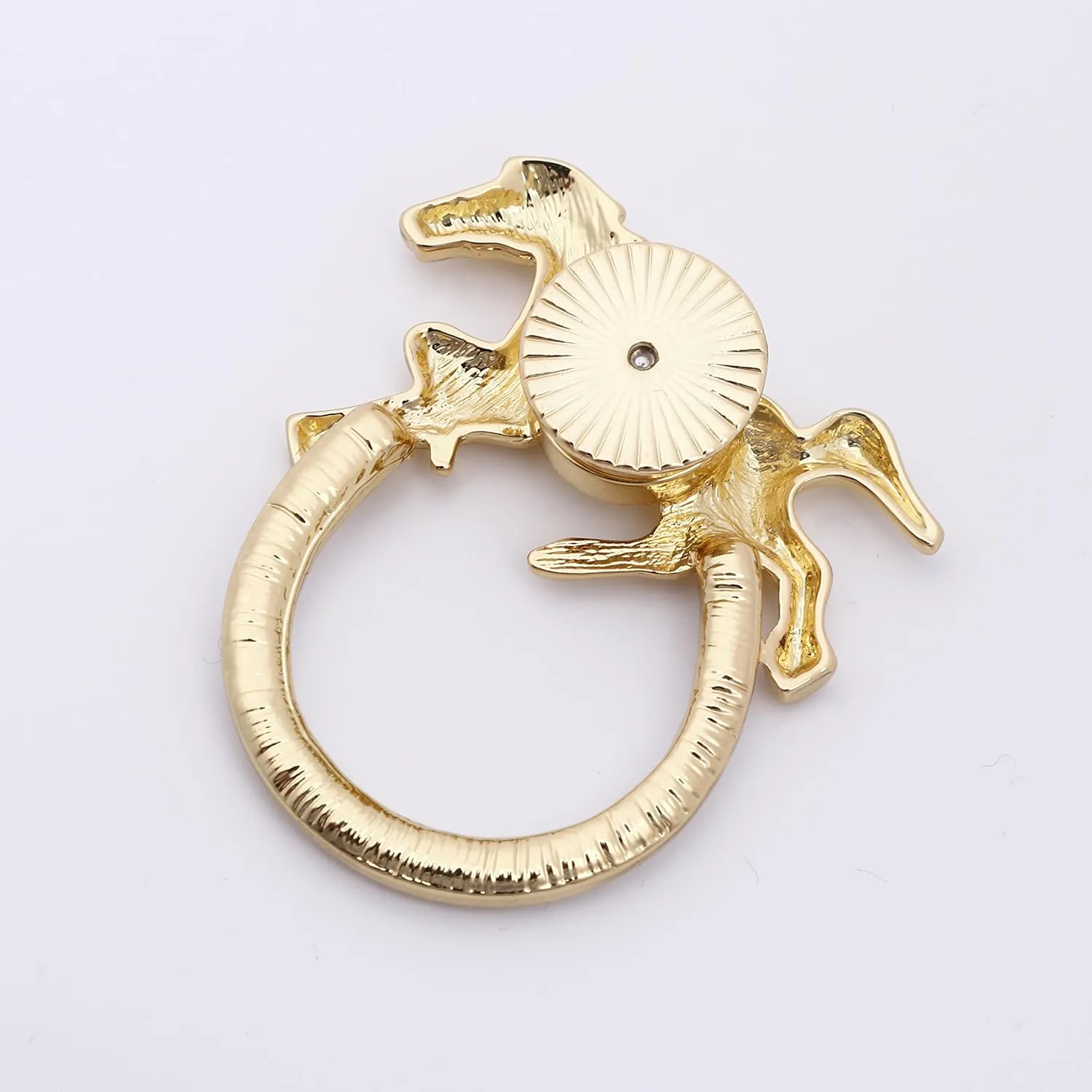 Horse Lucky Horseshoe Magnetic Brooch Eyeglass Holder 3 Tone