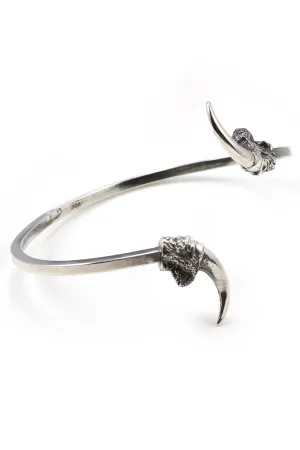 Hunted II Single Owl Talon Cuff Silver