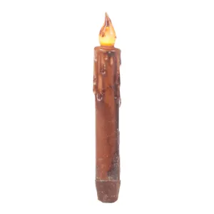 Irvin's Tinware ~ 7" Brown Battery Taper