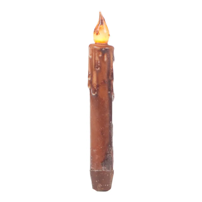 Irvin's Tinware ~ 7" Brown Battery Taper