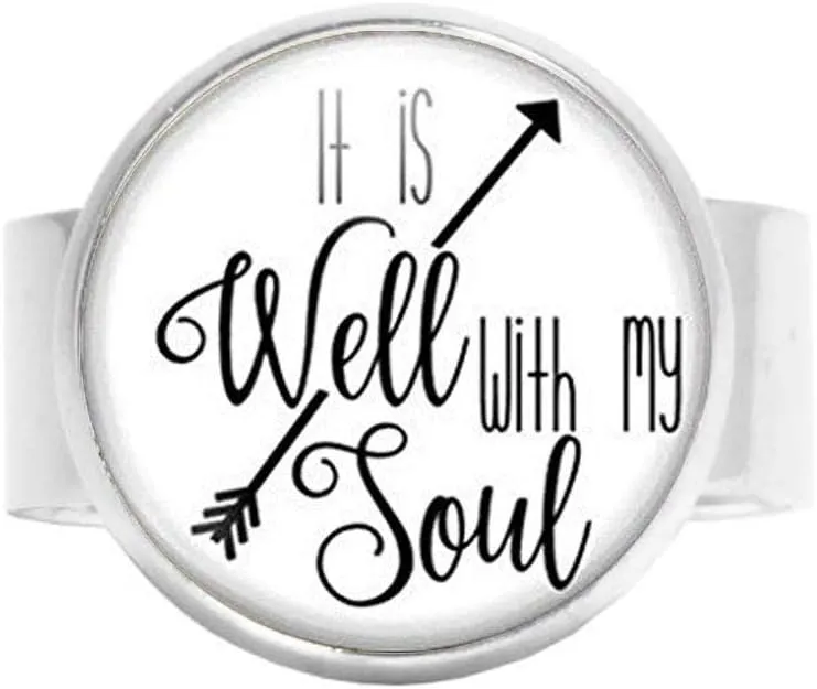It is Well with My Soul Faith Gift Christian Gift Encouragement Gift Christian Ring Inspirational Jewelry Gift