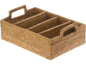La Jolla Rattan Flatware Tray