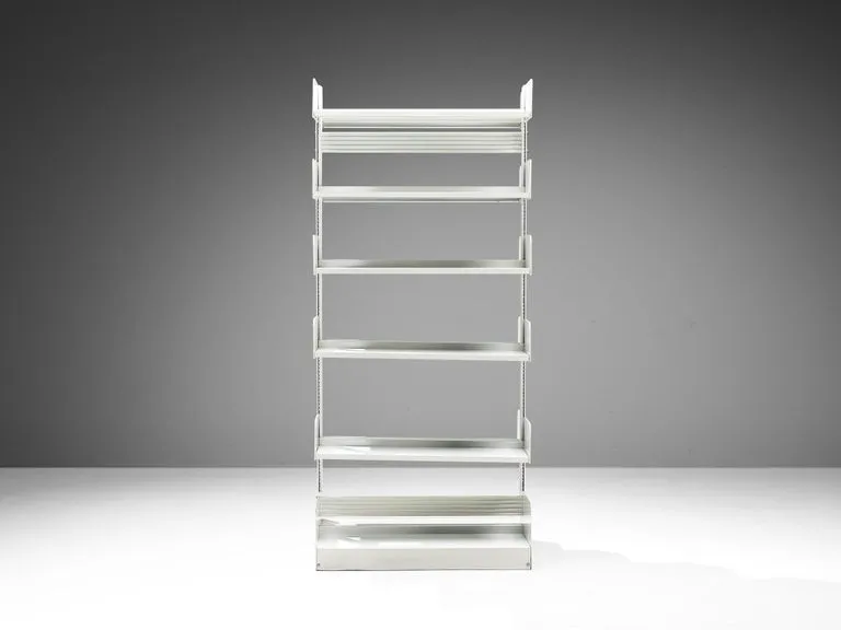 Lips Vago Double 'Congresso' Bookcase in White Steel