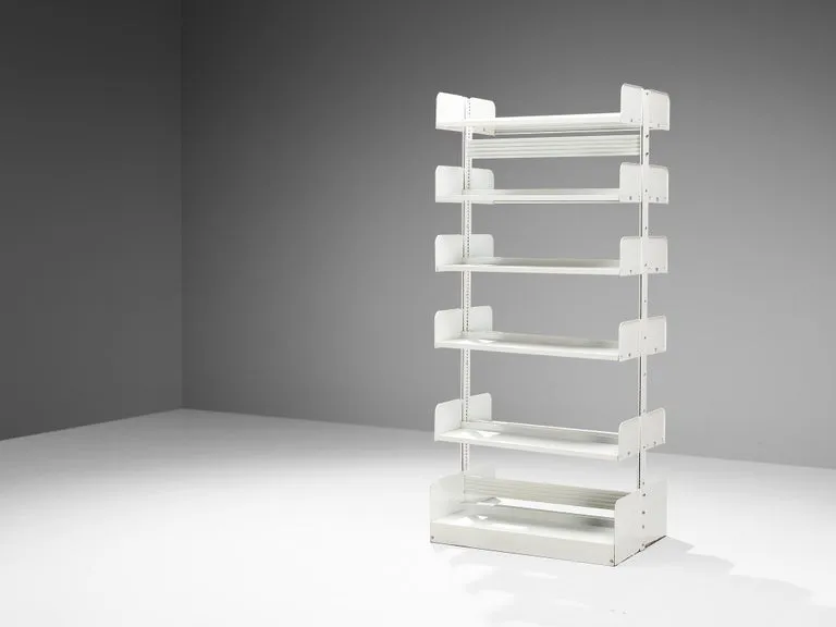 Lips Vago Double 'Congresso' Bookcase in White Steel