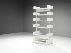 Lips Vago Double 'Congresso' Bookcase in White Steel