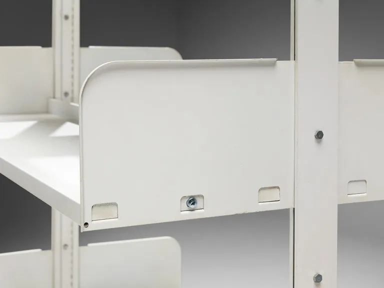 Lips Vago Double 'Congresso' Bookcase in White Steel