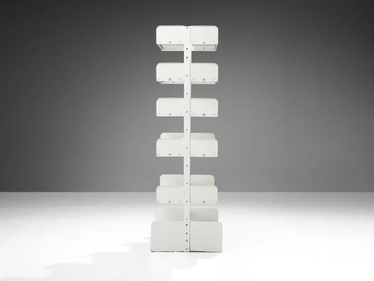 Lips Vago Double 'Congresso' Bookcase in White Steel
