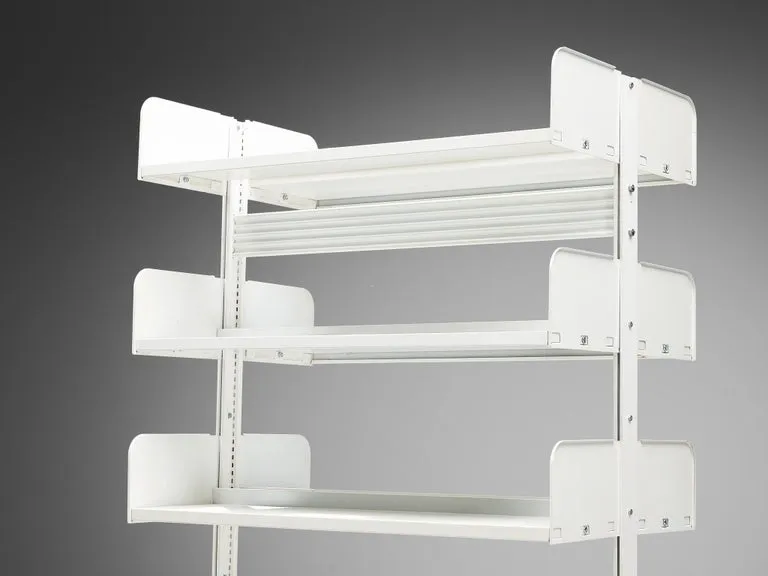 Lips Vago Double 'Congresso' Bookcase in White Steel