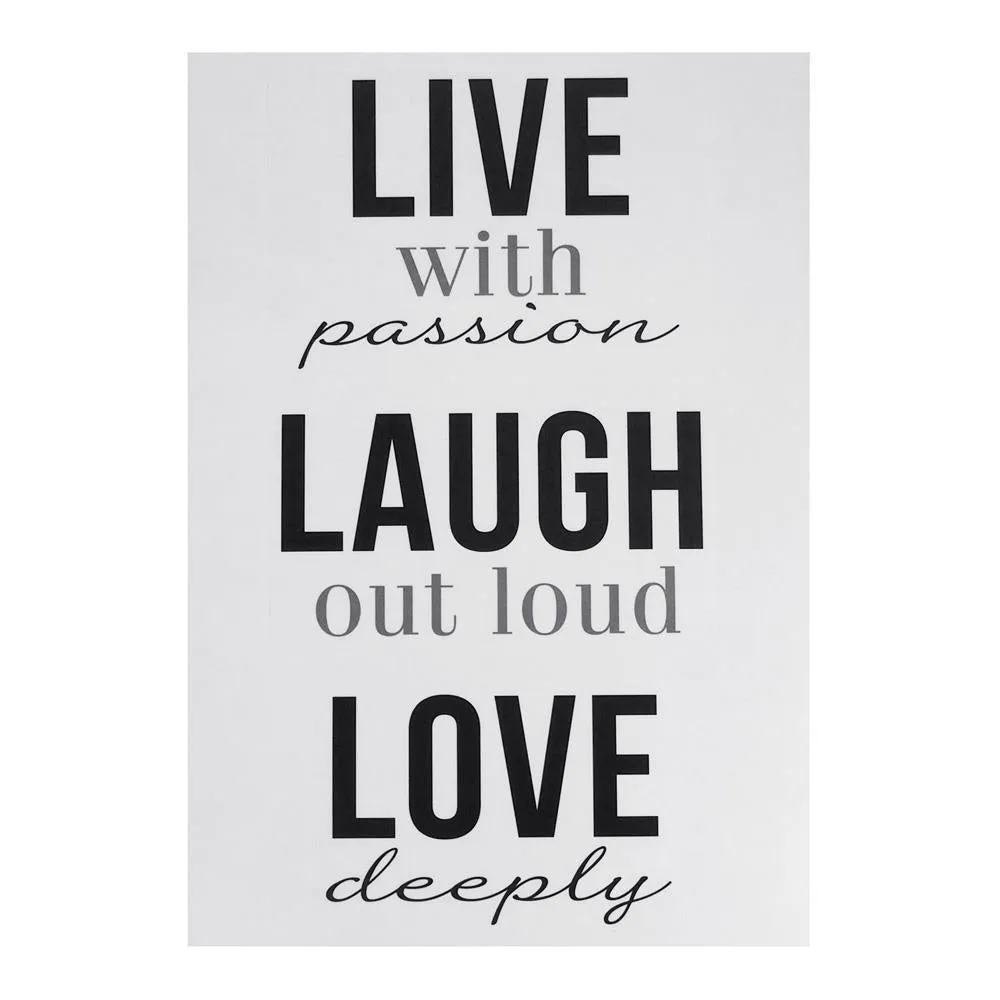 Live Laugh Love Quotes Wall Art Sticker, 12-Inch