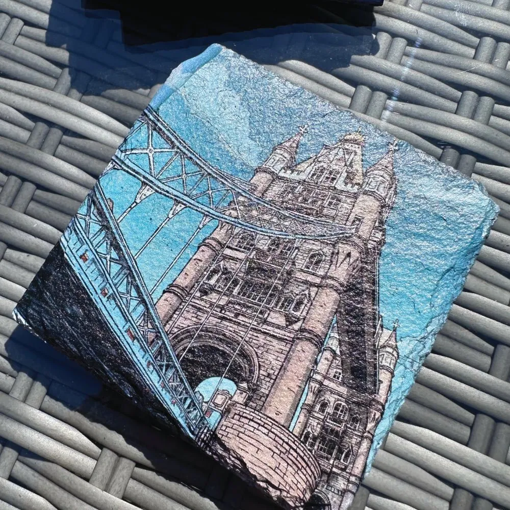 London Slate Coasters - Tower Bridge