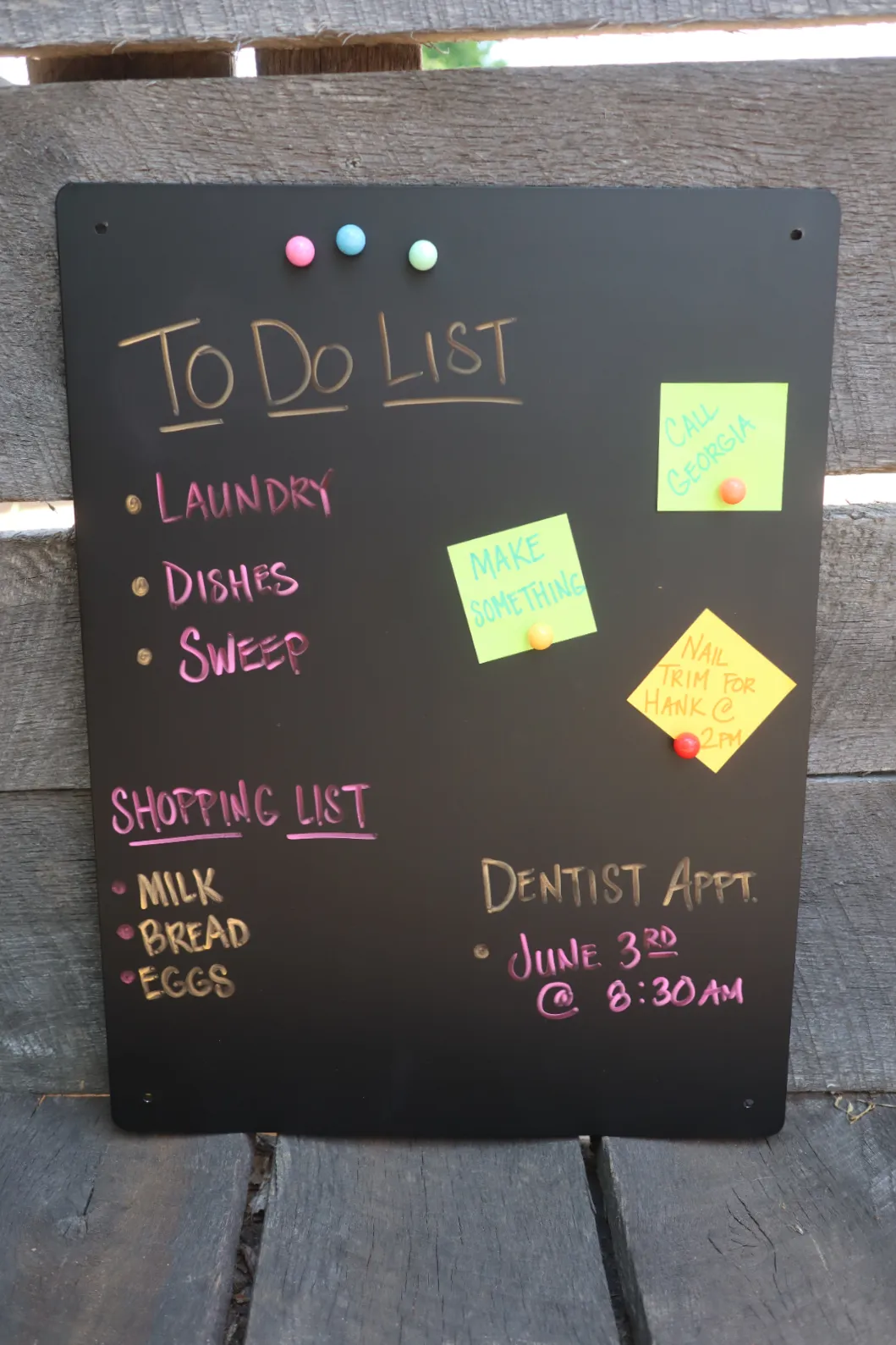 Magnetic Chalk Board - Black Board - Motivational/Inspirational Quotes - 18" x 24"