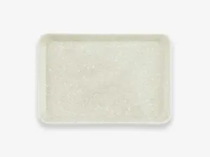 Marbled Melamine Desk Tray M Ivory