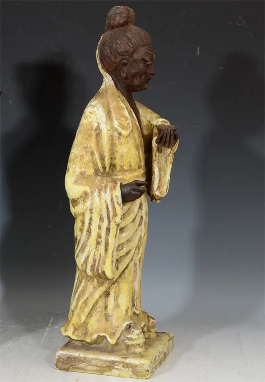 Marcello Fantoni Ceramic Sculptural Asian Figures, Signed