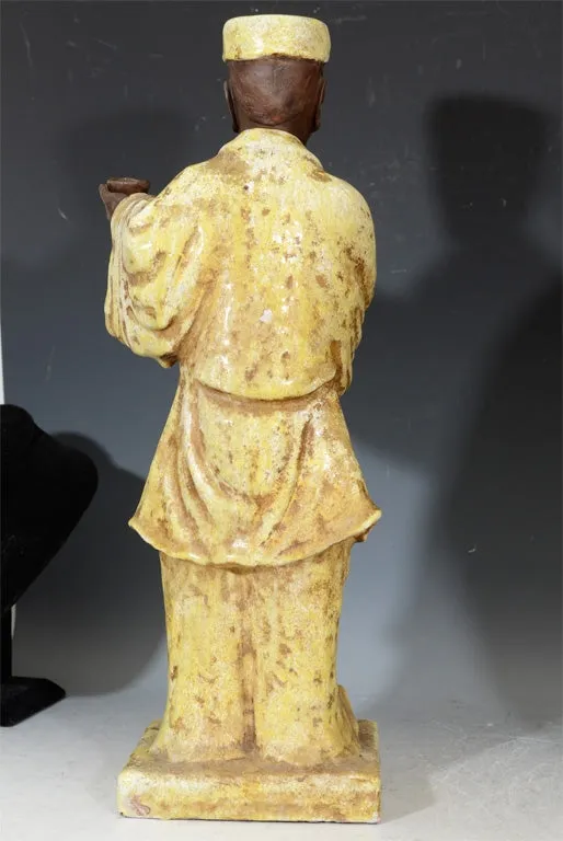 Marcello Fantoni Ceramic Sculptural Asian Figures, Signed