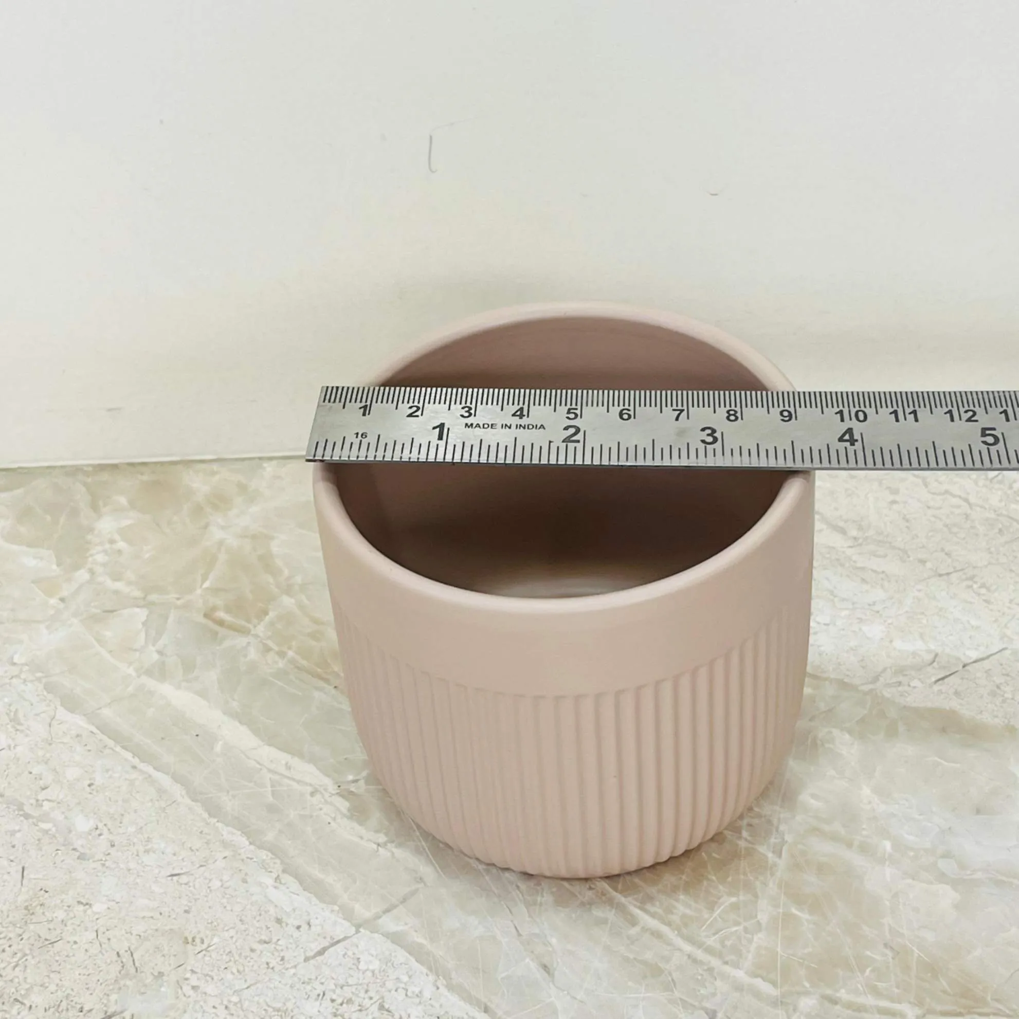 Matte Clay Beige Plant Container