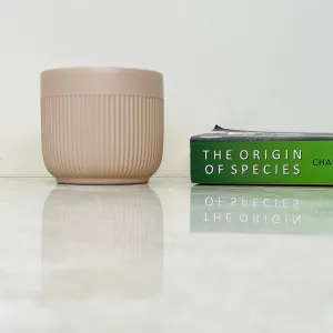 Matte Clay Beige Plant Container