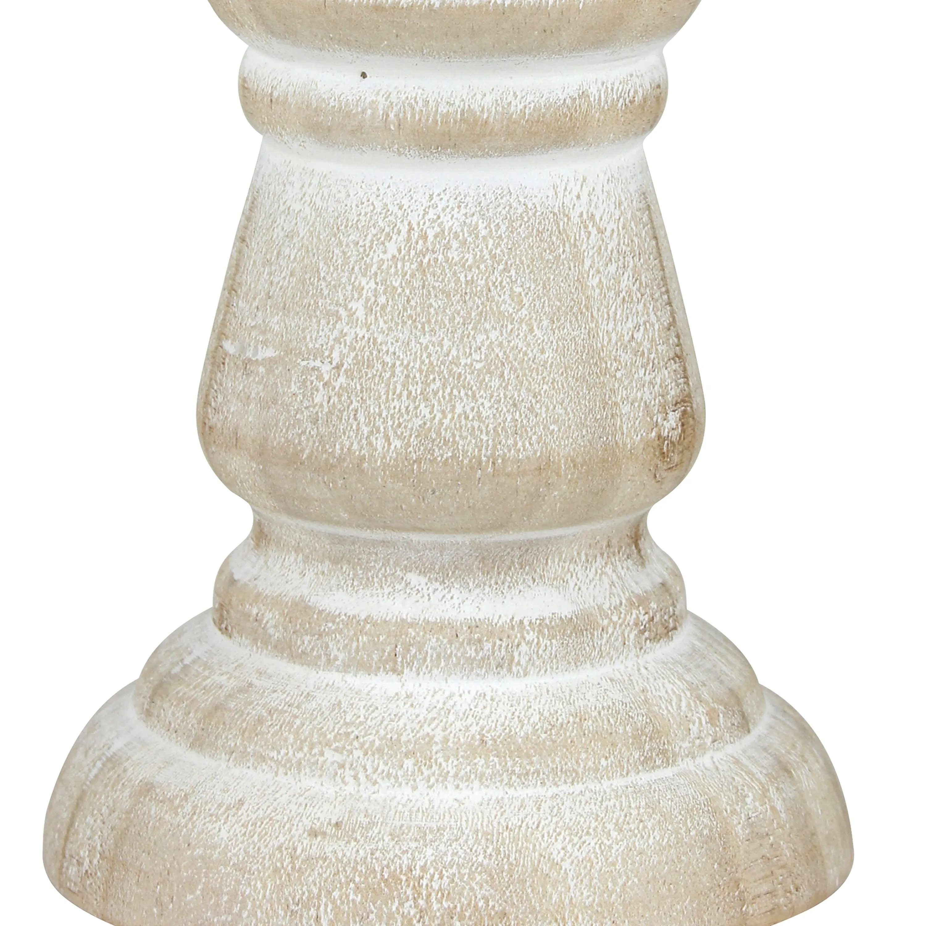 Medium White Beach House Pillar Candle Holder (WS)