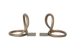 Metal Abstract Bookends