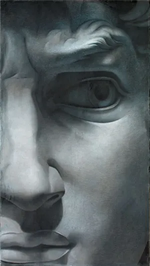 Michelangelo David Face Fresco Painting