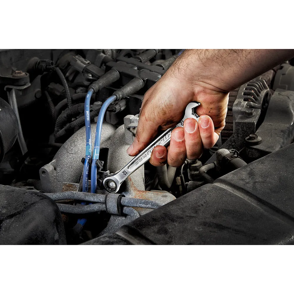 Milwaukee 48-22-9506 7 Piece Ratcheting Combination Wrench Set - Metric