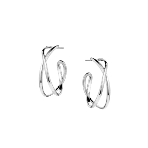 Montana Women's Daring Crossed Hoop Earrings