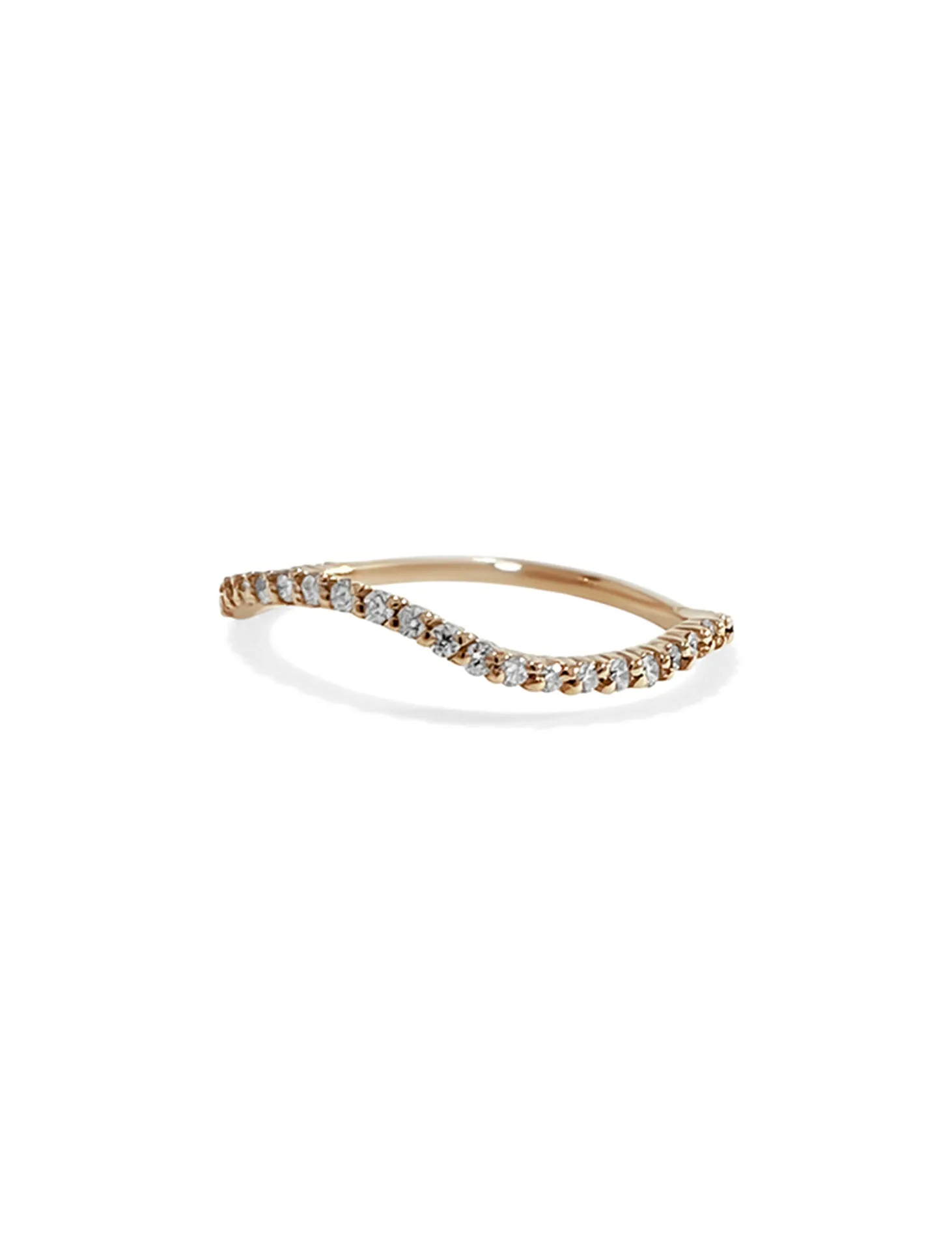 Nalu, 14K Yellow Gold   Pavé Diamond Ring