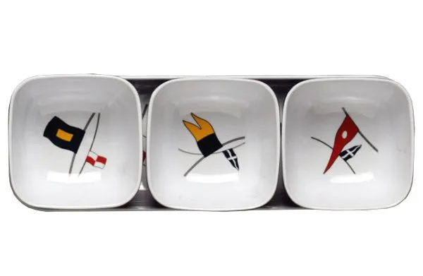 Nautical 4-Pc. Snack Bowl/Tray Sets