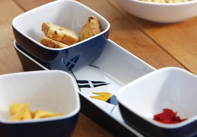 Nautical 4-Pc. Snack Bowl/Tray Sets