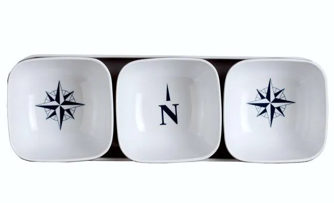 Nautical 4-Pc. Snack Bowl/Tray Sets