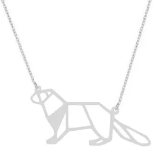 NOUMANDA Geometric Otter Necklace Origami Elements Cute Animal Hollow Pendant Female Jewelry