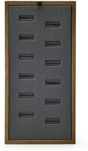 Oirlv Solid Wood Jewelry Display Tray 12 Slots Ring Holder Showcase Organizer(Grey)