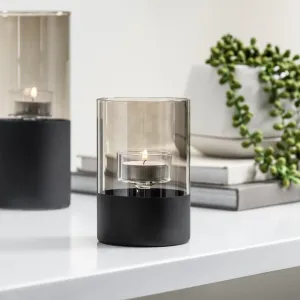 Onyx Smoke Cylinder Tealight Holder Small