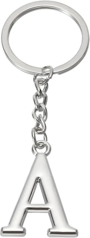 PATIKIL Initial Letter Key Chain, Letter a Key Chain Pendant Key Ring