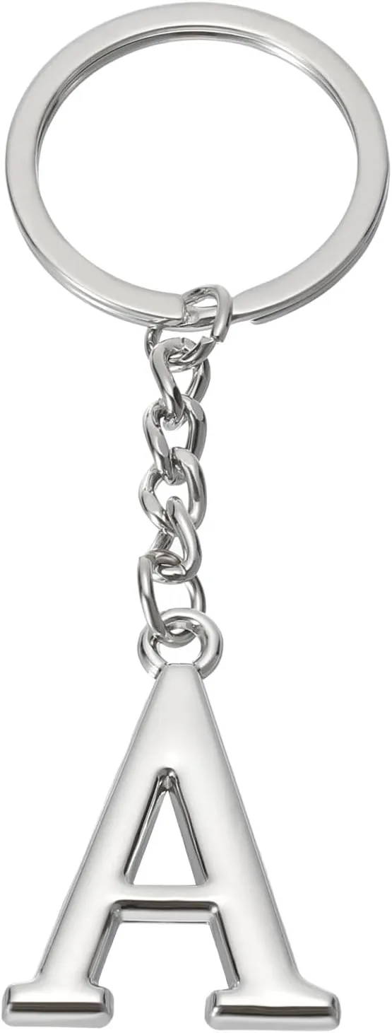 PATIKIL Initial Letter Key Chain, Letter a Key Chain Pendant Key Ring