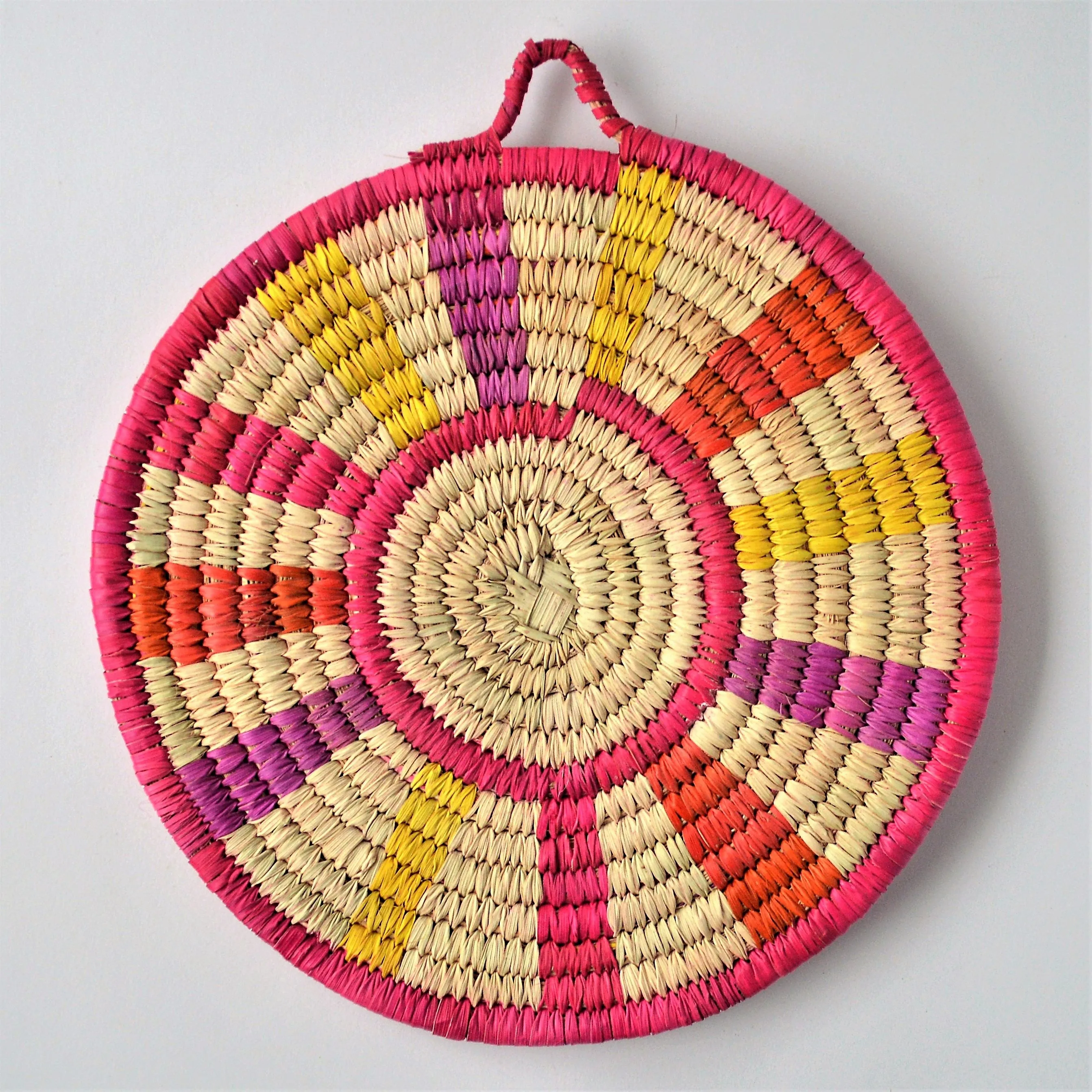 Pink fusion Nubian taba, Unique wall decor plate