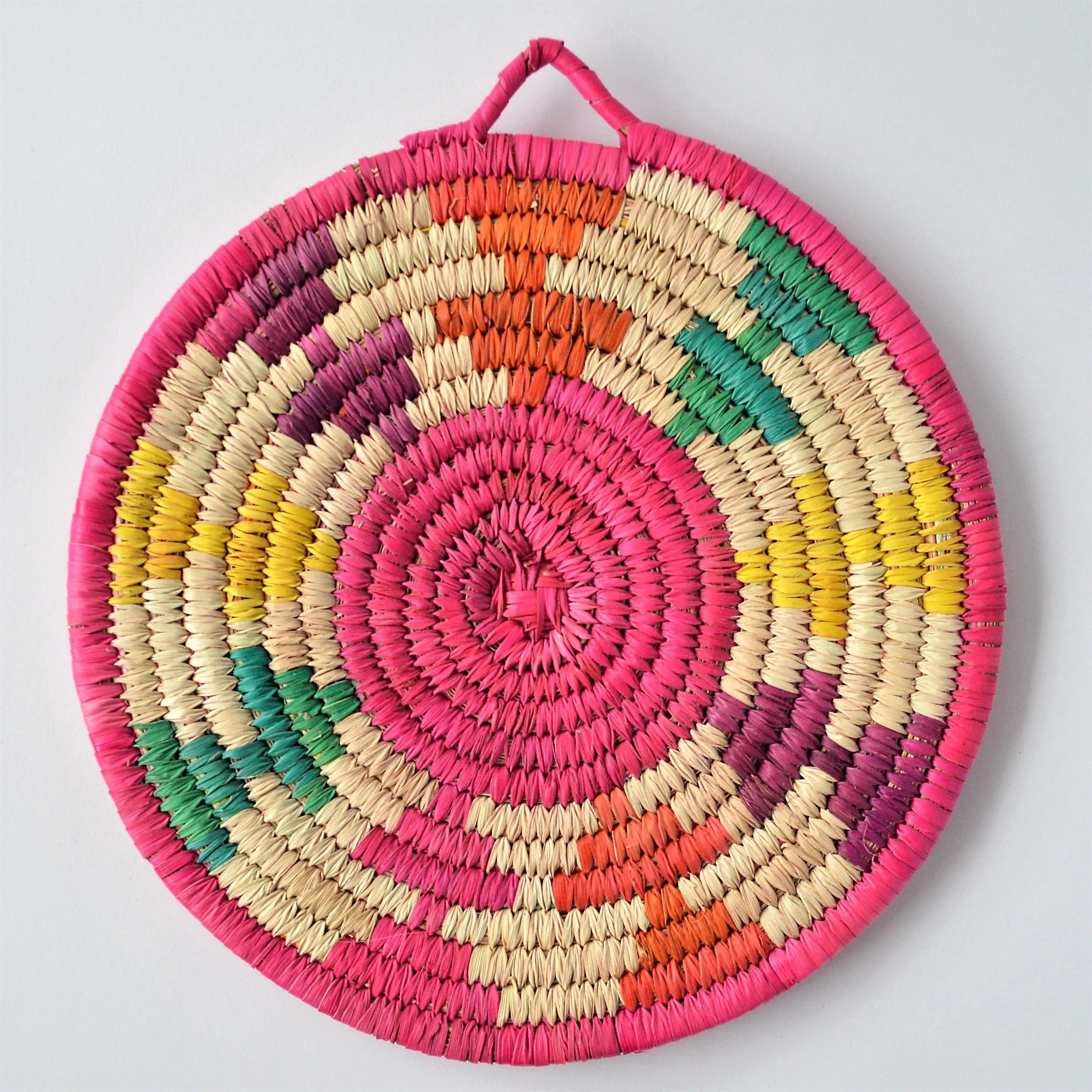 Pink fusion Nubian taba, Unique wall decor plate