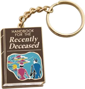 Pinsanity 'Handbook for the Recently Deceased' Metal Keychain