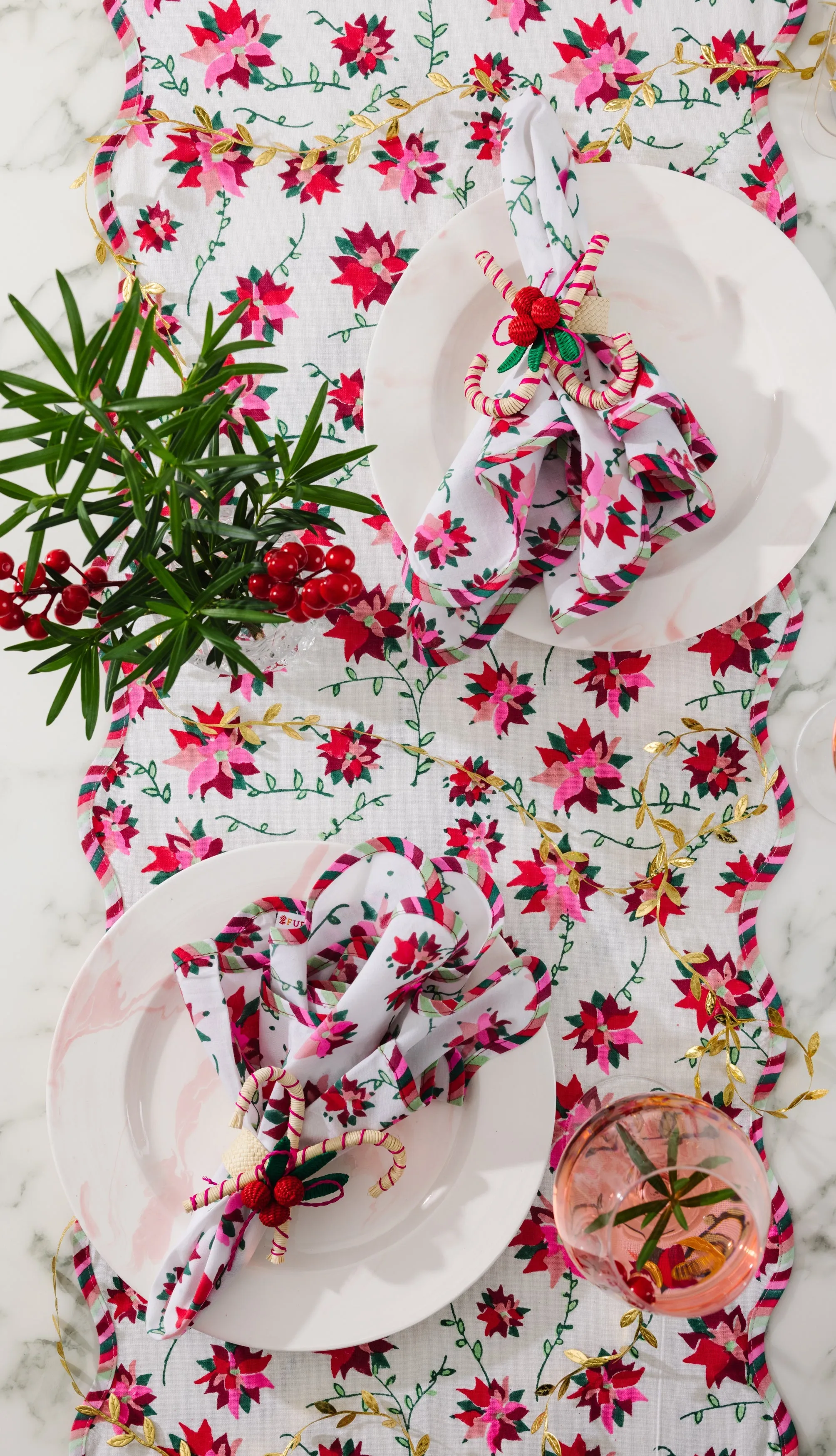 Poinsettia Table Runner