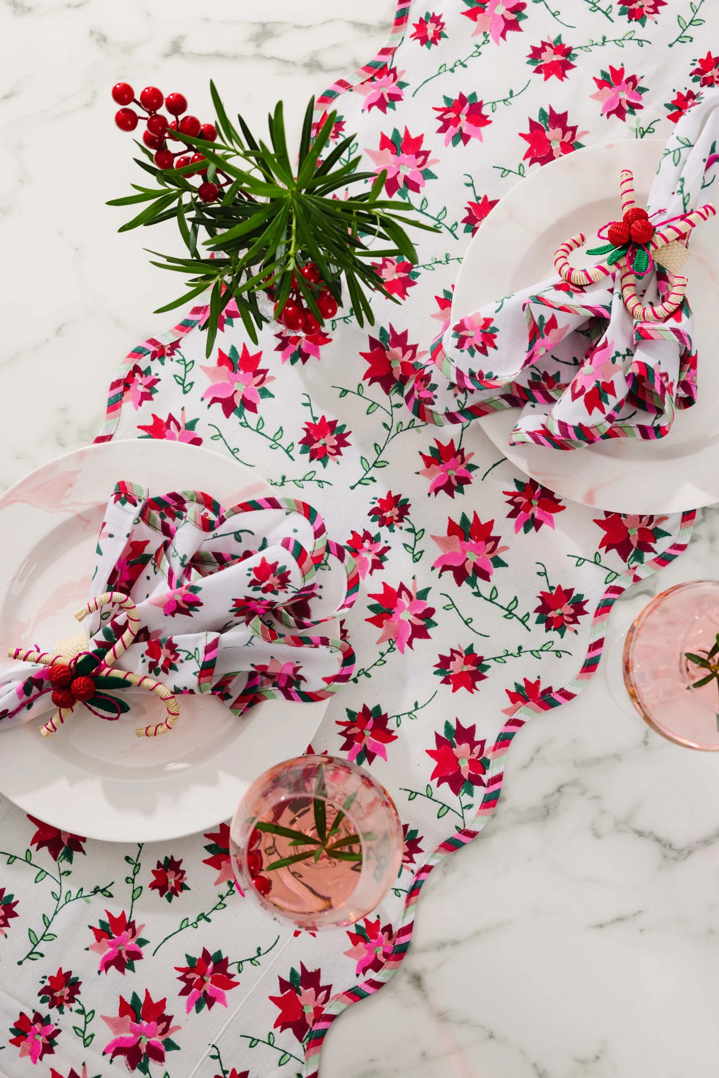Poinsettia Table Runner