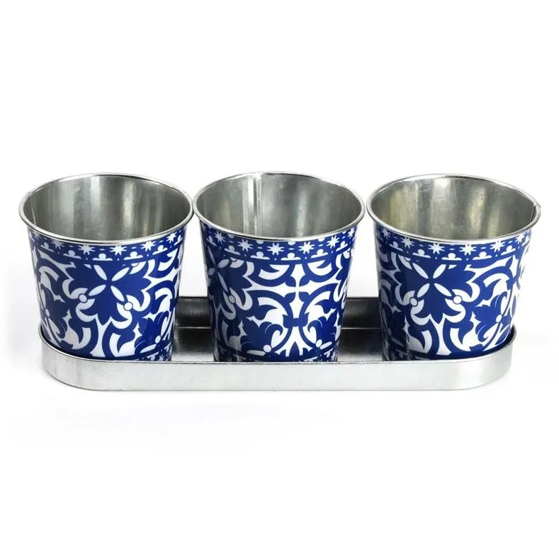 Portuguese 3 Pots On Tray