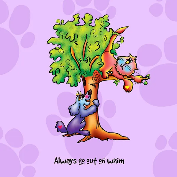 "Always go out on a whim" WHIMSHOTS CANVAS